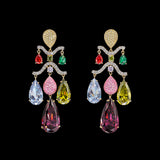 Tutti Frutti Chandelier Earrings, Earrings, Anabela Chan Joaillerie - Fine jewelry with laboratory grown and created gemstones hand-crafted in the United Kingdom. Anabela Chan Joaillerie is the first fine jewellery brand in the world to champion laboratory-grown and created gemstones with high jewellery design, artisanal craftsmanship and a focus on ethical and sustainable innovations.