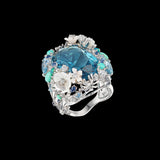 Aqua Paradise Ring, Ring, Anabela Chan Joaillerie - Fine jewelry with laboratory grown and created gemstones hand-crafted in the United Kingdom. Anabela Chan Joaillerie is the first fine jewellery brand in the world to champion laboratory-grown and created gemstones with high jewellery design, artisanal craftsmanship and a focus on ethical and sustainable innovations.