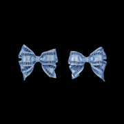 Baby Blue Mini Bow Tie Earrings