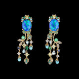 Blue Opal Passiflora Earrings