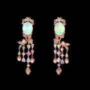 Blush Opal Passiflora Earrings