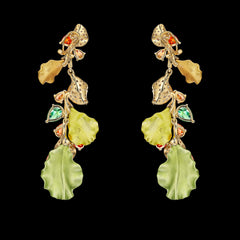 Citrus Thea Earrings, Earring, Anabela Chan Joaillerie - Fine jewelry with laboratory grown and created gemstones hand-crafted in the United Kingdom. Anabela Chan Joaillerie is the first fine jewellery brand in the world to champion laboratory-grown and created gemstones with high jewellery design, artisanal craftsmanship and a focus on ethical and sustainable innovations.