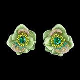 Citrus Bloom Earrings, Earrings, Anabela Chan Joaillerie - Fine jewelry with laboratory grown and created gemstones hand-crafted in the United Kingdom. Anabela Chan Joaillerie is the first fine jewellery brand in the world to champion laboratory-grown and created gemstones with high jewellery design, artisanal craftsmanship and a focus on ethical and sustainable innovations.