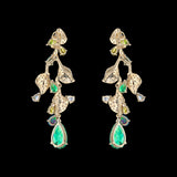 Emerald Triteia Earrings, Earring, Anabela Chan Joaillerie - Fine jewelry with laboratory grown and created gemstones hand-crafted in the United Kingdom. Anabela Chan Joaillerie is the first fine jewellery brand in the world to champion laboratory-grown and created gemstones with high jewellery design, artisanal craftsmanship and a focus on ethical and sustainable innovations.