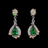 Fuchsia Emerald Earrings