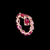 Fuchsia Nova Coil Ring, Ring, Anabela Chan Joaillerie - Fine jewelry with laboratory grown and created gemstones hand-crafted in the United Kingdom. Anabela Chan Joaillerie is the first fine jewellery brand in the world to champion laboratory-grown and created gemstones with high jewellery design, artisanal craftsmanship and a focus on ethical and sustainable innovations.