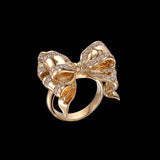 Golden Bow Ring, Ring, Anabela Chan Joaillerie - Fine jewelry with laboratory grown and created gemstones hand-crafted in the United Kingdom. Anabela Chan Joaillerie is the first fine jewellery brand in the world to champion laboratory-grown and created gemstones with high jewellery design, artisanal craftsmanship and a focus on ethical and sustainable innovations.