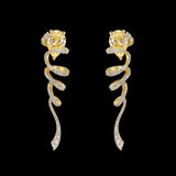 Golden Ribbon Twirl Earrings