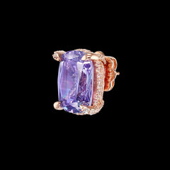 Lilac Cushion Wing Studs, Earring, Anabela Chan Joaillerie - Fine jewelry with laboratory grown and created gemstones hand-crafted in the United Kingdom. Anabela Chan Joaillerie is the first fine jewellery brand in the world to champion laboratory-grown and created gemstones with high jewellery design, artisanal craftsmanship and a focus on ethical and sustainable innovations.