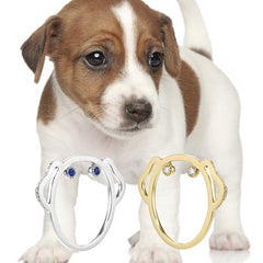Diamond Puppy Ring, Ring, Anabela Chan Joaillerie - Fine jewelry with laboratory grown and created gemstones hand-crafted in the United Kingdom. Anabela Chan Joaillerie is the first fine jewellery brand in the world to champion laboratory-grown and created gemstones with high jewellery design, artisanal craftsmanship and a focus on ethical and sustainable innovations.