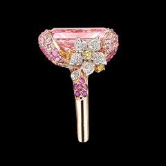 Pale Rose Cinderella Ring, Ring, English Garden, Anabela Chan Joaillerie - Fine jewelry with laboratory grown and created gemstones hand-crafted in the United Kingdom. Anabela Chan Joaillerie is the first fine jewellery brand in the world to champion laboratory-grown and created gemstones with high jewellery design, artisanal craftsmanship and a focus on ethical and sustainable innovations.