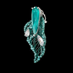 Paraiba Titan Earrings, Earring, Anabela Chan Joaillerie - Fine jewelry with laboratory grown and created gemstones hand-crafted in the United Kingdom. Anabela Chan Joaillerie is the first fine jewellery brand in the world to champion laboratory-grown and created gemstones with high jewellery design, artisanal craftsmanship and a focus on ethical and sustainable innovations.