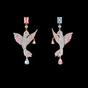 Diamond Hummingbird Earrings