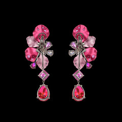 Ruby Ariel Earrings, Earring, Anabela Chan Joaillerie - Fine jewelry with laboratory grown and created gemstones hand-crafted in the United Kingdom. Anabela Chan Joaillerie is the first fine jewellery brand in the world to champion laboratory-grown and created gemstones with high jewellery design, artisanal craftsmanship and a focus on ethical and sustainable innovations.