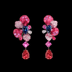 Ruby Ariel Earrings, Earring, Anabela Chan Joaillerie - Fine jewelry with laboratory grown and created gemstones hand-crafted in the United Kingdom. Anabela Chan Joaillerie is the first fine jewellery brand in the world to champion laboratory-grown and created gemstones with high jewellery design, artisanal craftsmanship and a focus on ethical and sustainable innovations.