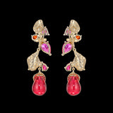 Ruby Galatea Earrings, Earring, Anabela Chan Joaillerie - Fine jewelry with laboratory grown and created gemstones hand-crafted in the United Kingdom. Anabela Chan Joaillerie is the first fine jewellery brand in the world to champion laboratory-grown and created gemstones with high jewellery design, artisanal craftsmanship and a focus on ethical and sustainable innovations.