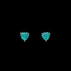 Turquoise Heart Pendulum Earrings, Earring, Anabela Chan Joaillerie - Fine jewelry with laboratory grown and created gemstones hand-crafted in the United Kingdom. Anabela Chan Joaillerie is the first fine jewellery brand in the world to champion laboratory-grown and created gemstones with high jewellery design, artisanal craftsmanship and a focus on ethical and sustainable innovations.