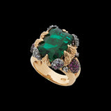 Emerald Ivy Ring, Ring, Anabela Chan Joaillerie - Fine jewelry with laboratory grown and created gemstones hand-crafted in the United Kingdom. Anabela Chan Joaillerie is the first fine jewellery brand in the world to champion laboratory-grown and created gemstones with high jewellery design, artisanal craftsmanship and a focus on ethical and sustainable innovations.