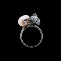 Bumble Bee Ring, Ring, Anabela Chan Joaillerie - Fine jewelry with laboratory grown and created gemstones hand-crafted in the United Kingdom. Anabela Chan Joaillerie is the first fine jewellery brand in the world to champion laboratory-grown and created gemstones with high jewellery design, artisanal craftsmanship and a focus on ethical and sustainable innovations.