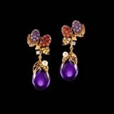 Blackberry Drop Earrings, Earring, Anabela Chan Joaillerie - Fine jewelry with laboratory grown and created gemstones hand-crafted in the United Kingdom. Anabela Chan Joaillerie is the first fine jewellery brand in the world to champion laboratory-grown and created gemstones with high jewellery design, artisanal craftsmanship and a focus on ethical and sustainable innovations.
