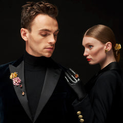 Gold Petal Studs, Earrings, Anabela Chan Joaillerie - Fine jewelry with laboratory grown and created gemstones hand-crafted in the United Kingdom. Anabela Chan Joaillerie is the first fine jewellery brand in the world to champion laboratory-grown and created gemstones with high jewellery design, artisanal craftsmanship and a focus on ethical and sustainable innovations.