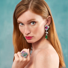 Garden Blossom Ring, Ring, Anabela Chan Joaillerie - Fine jewelry with laboratory grown and created gemstones hand-crafted in the United Kingdom. Anabela Chan Joaillerie is the first fine jewellery brand in the world to champion laboratory-grown and created gemstones with high jewellery design, artisanal craftsmanship and a focus on ethical and sustainable innovations.