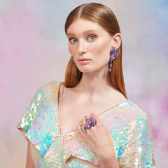 Lavender Ariel Ring, Ring, Anabela Chan Joaillerie - Fine jewelry with laboratory grown and created gemstones hand-crafted in the United Kingdom. Anabela Chan Joaillerie is the first fine jewellery brand in the world to champion laboratory-grown and created gemstones with high jewellery design, artisanal craftsmanship and a focus on ethical and sustainable innovations.