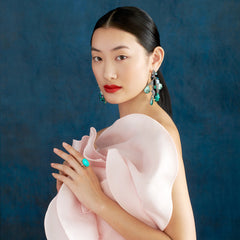 Paraiba Poseidon Earrings, Earring, Anabela Chan Joaillerie - Fine jewelry with laboratory grown and created gemstones hand-crafted in the United Kingdom. Anabela Chan Joaillerie is the first fine jewellery brand in the world to champion laboratory-grown and created gemstones with high jewellery design, artisanal craftsmanship and a focus on ethical and sustainable innovations.