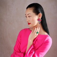 Emerald Cinderella Ring, Ring, Anabela Chan Joaillerie - Fine jewelry with laboratory grown and created gemstones hand-crafted in the United Kingdom. Anabela Chan Joaillerie is the first fine jewellery brand in the world to champion laboratory-grown and created gemstones with high jewellery design, artisanal craftsmanship and a focus on ethical and sustainable innovations.