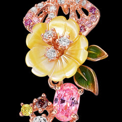 Amethyst Vine Earrings, Earring, Anabela Chan Joaillerie - Fine jewelry with laboratory grown and created gemstones hand-crafted in the United Kingdom. Anabela Chan Joaillerie is the first fine jewellery brand in the world to champion laboratory-grown and created gemstones with high jewellery design, artisanal craftsmanship and a focus on ethical and sustainable innovations.