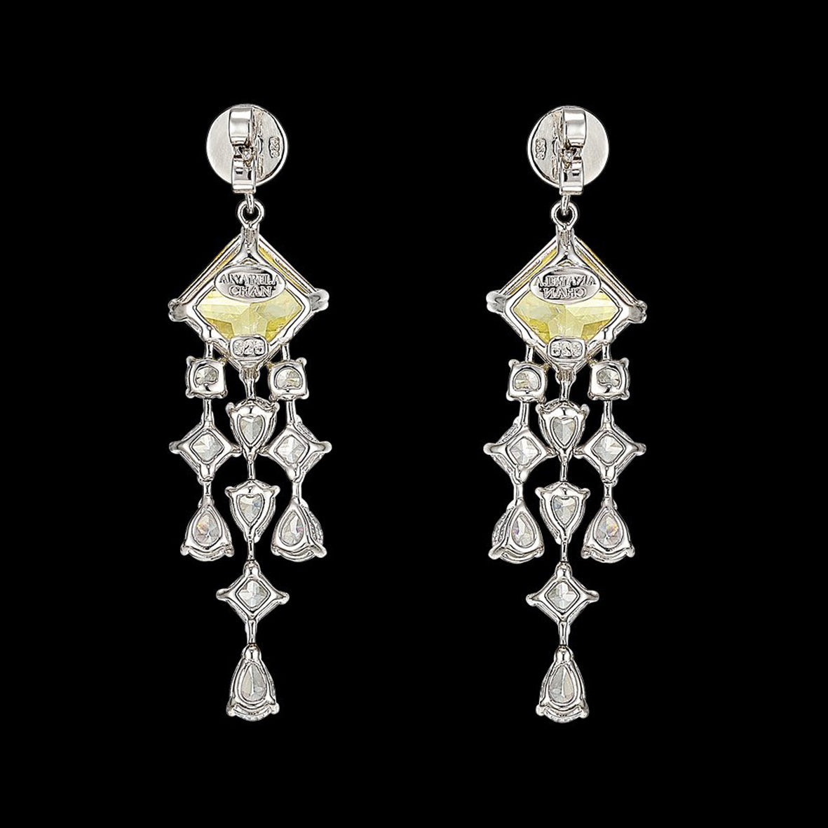 Asscher Canary Earrings, Earring, Anabela Chan Joaillerie - Fine jewelry with laboratory grown and created gemstones hand-crafted in the United Kingdom. Anabela Chan Joaillerie is the first fine jewellery brand in the world to champion laboratory-grown and created gemstones with high jewellery design, artisanal craftsmanship and a focus on ethical and sustainable innovations.