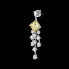 Asscher Canary Earrings, Earring, Anabela Chan Joaillerie - Fine jewelry with laboratory grown and created gemstones hand-crafted in the United Kingdom. Anabela Chan Joaillerie is the first fine jewellery brand in the world to champion laboratory-grown and created gemstones with high jewellery design, artisanal craftsmanship and a focus on ethical and sustainable innovations.