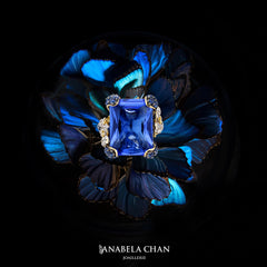 Blue Cinderella Ring, Ring, Anabela Chan Joaillerie - Fine jewelry with laboratory grown and created gemstones hand-crafted in the United Kingdom. Anabela Chan Joaillerie is the first fine jewellery brand in the world to champion laboratory-grown and created gemstones with high jewellery design, artisanal craftsmanship and a focus on ethical and sustainable innovations.