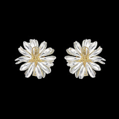 Sunflower Bloom Earrings, Earring, Anabela Chan Joaillerie - Fine jewelry with laboratory grown and created gemstones hand-crafted in the United Kingdom. Anabela Chan Joaillerie is the first fine jewellery brand in the world to champion laboratory-grown and created gemstones with high jewellery design, artisanal craftsmanship and a focus on ethical and sustainable innovations.