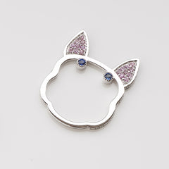 Pink Diamond Frenchie Ring, Ring, Puppy rings, Anabela Chan Joaillerie - Fine jewelry with laboratory grown and created gemstones hand-crafted in the United Kingdom. Anabela Chan Joaillerie is the first fine jewellery brand in the world to champion laboratory-grown and created gemstones with high jewellery design, artisanal craftsmanship and a focus on ethical and sustainable innovations.