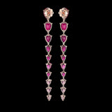 Fuchsia Nova Earrings, Earrings, Anabela Chan Joaillerie - Fine jewelry with laboratory grown and created gemstones hand-crafted in the United Kingdom. Anabela Chan Joaillerie is the first fine jewellery brand in the world to champion laboratory-grown and created gemstones with high jewellery design, artisanal craftsmanship and a focus on ethical and sustainable innovations.