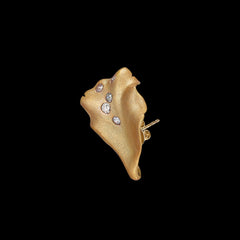 Gold Petal Studs, Earrings, Anabela Chan Joaillerie - Fine jewelry with laboratory grown and created gemstones hand-crafted in the United Kingdom. Anabela Chan Joaillerie is the first fine jewellery brand in the world to champion laboratory-grown and created gemstones with high jewellery design, artisanal craftsmanship and a focus on ethical and sustainable innovations.