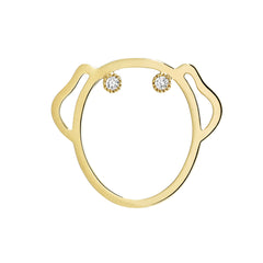 Diamond Puppy Ring, Ring, Anabela Chan Joaillerie - Fine jewelry with laboratory grown and created gemstones hand-crafted in the United Kingdom. Anabela Chan Joaillerie is the first fine jewellery brand in the world to champion laboratory-grown and created gemstones with high jewellery design, artisanal craftsmanship and a focus on ethical and sustainable innovations.