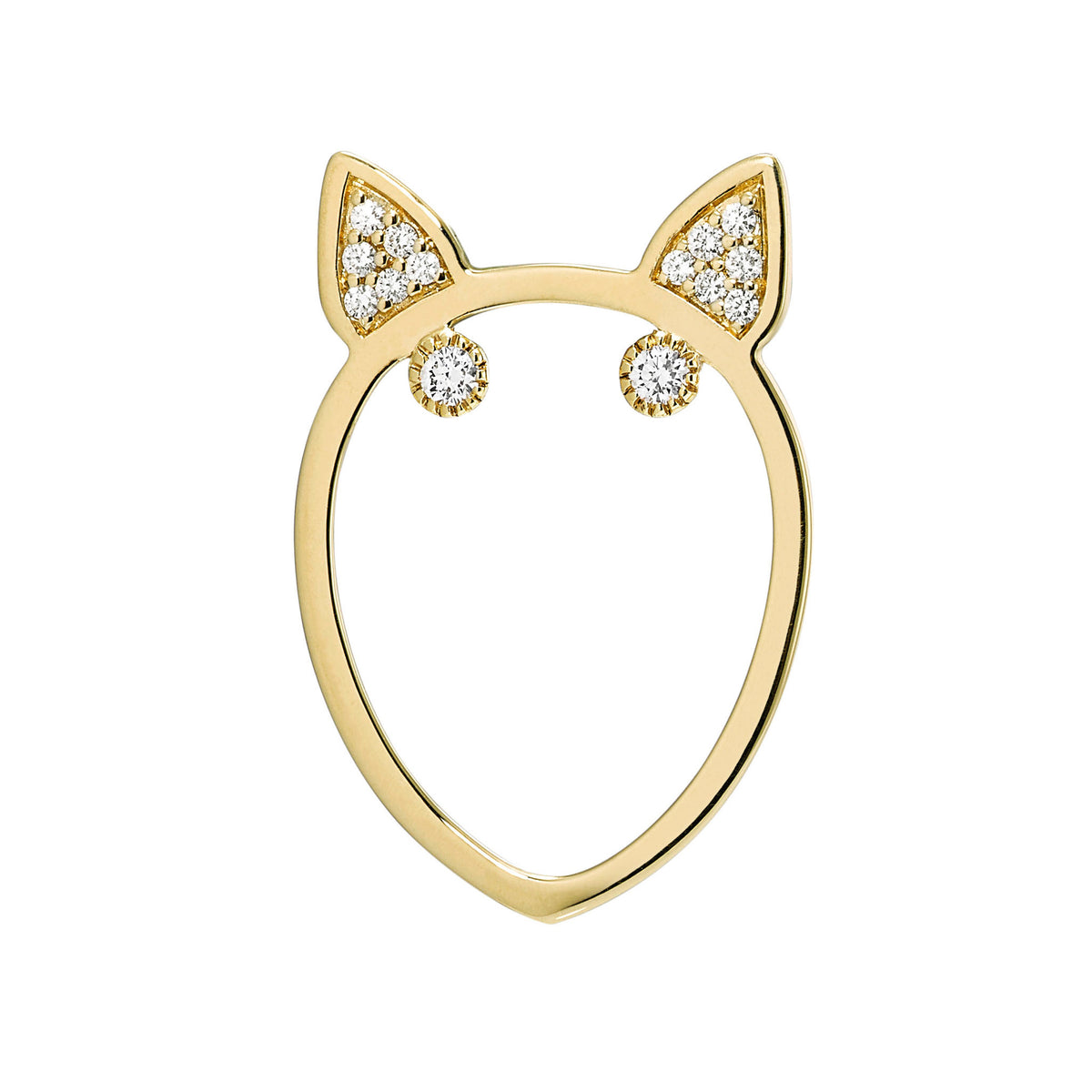Diamond Terrier Ring, Ring, Anabela Chan Joaillerie - Fine jewelry with laboratory grown and created gemstones hand-crafted in the United Kingdom. Anabela Chan Joaillerie is the first fine jewellery brand in the world to champion laboratory-grown and created gemstones with high jewellery design, artisanal craftsmanship and a focus on ethical and sustainable innovations.