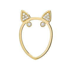 Diamond Terrier Ring, Ring, Anabela Chan Joaillerie - Fine jewelry with laboratory grown and created gemstones hand-crafted in the United Kingdom. Anabela Chan Joaillerie is the first fine jewellery brand in the world to champion laboratory-grown and created gemstones with high jewellery design, artisanal craftsmanship and a focus on ethical and sustainable innovations.