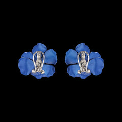 Midnight Rose Studs, Earrings, Anabela Chan Joaillerie - Fine jewelry with laboratory grown and created gemstones hand-crafted in the United Kingdom. Anabela Chan Joaillerie is the first fine jewellery brand in the world to champion laboratory-grown and created gemstones with high jewellery design, artisanal craftsmanship and a focus on ethical and sustainable innovations.