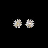 Mini Daisy Earrings, Earring, Anabela Chan Joaillerie - Fine jewelry with laboratory grown and created gemstones hand-crafted in the United Kingdom. Anabela Chan Joaillerie is the first fine jewellery brand in the world to champion laboratory-grown and created gemstones with high jewellery design, artisanal craftsmanship and a focus on ethical and sustainable innovations.