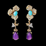 Orchid Amethyst Earrings, Earring, Anabela Chan Joaillerie - Fine jewelry with laboratory grown and created gemstones hand-crafted in the United Kingdom. Anabela Chan Joaillerie is the first fine jewellery brand in the world to champion laboratory-grown and created gemstones with high jewellery design, artisanal craftsmanship and a focus on ethical and sustainable innovations.