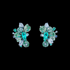 Paraiba Ariel Earrings, Earring, Anabela Chan Joaillerie - Fine jewelry with laboratory grown and created gemstones hand-crafted in the United Kingdom. Anabela Chan Joaillerie is the first fine jewellery brand in the world to champion laboratory-grown and created gemstones with high jewellery design, artisanal craftsmanship and a focus on ethical and sustainable innovations.