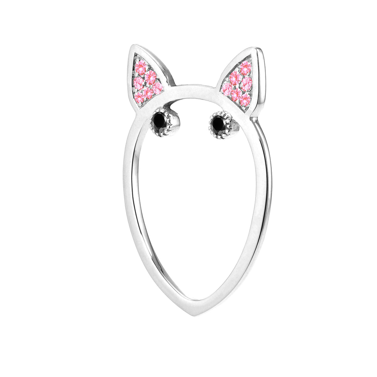 Pink Diamond Terrier Ring, Ring, Puppy rings, Anabela Chan Joaillerie - Fine jewelry with laboratory grown and created gemstones hand-crafted in the United Kingdom. Anabela Chan Joaillerie is the first fine jewellery brand in the world to champion laboratory-grown and created gemstones with high jewellery design, artisanal craftsmanship and a focus on ethical and sustainable innovations.