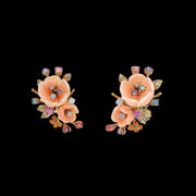 Rose Floral Cluster Earrings