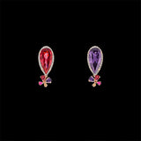 Ruby Amethyst Papillon Earrings, Earring, Anabela Chan Joaillerie - Fine jewelry with laboratory grown and created gemstones hand-crafted in the United Kingdom. Anabela Chan Joaillerie is the first fine jewellery brand in the world to champion laboratory-grown and created gemstones with high jewellery design, artisanal craftsmanship and a focus on ethical and sustainable innovations.