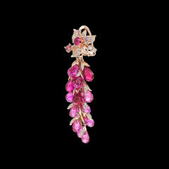 Ruby Coralbell Earrings, Earring, Anabela Chan Joaillerie - Fine jewelry with laboratory grown and created gemstones hand-crafted in the United Kingdom. Anabela Chan Joaillerie is the first fine jewellery brand in the world to champion laboratory-grown and created gemstones with high jewellery design, artisanal craftsmanship and a focus on ethical and sustainable innovations.