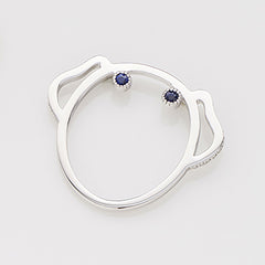 Sapphire Puppy Ring, Ring, Anabela Chan Joaillerie - Fine jewelry with laboratory grown and created gemstones hand-crafted in the United Kingdom. Anabela Chan Joaillerie is the first fine jewellery brand in the world to champion laboratory-grown and created gemstones with high jewellery design, artisanal craftsmanship and a focus on ethical and sustainable innovations.