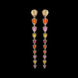 Sunset Nova Earrings, Earrings, Anabela Chan Joaillerie - Fine jewelry with laboratory grown and created gemstones hand-crafted in the United Kingdom. Anabela Chan Joaillerie is the first fine jewellery brand in the world to champion laboratory-grown and created gemstones with high jewellery design, artisanal craftsmanship and a focus on ethical and sustainable innovations.